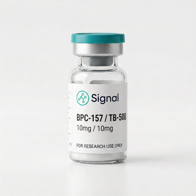 Signal BPC-157 and TB-500 research-use blend vial